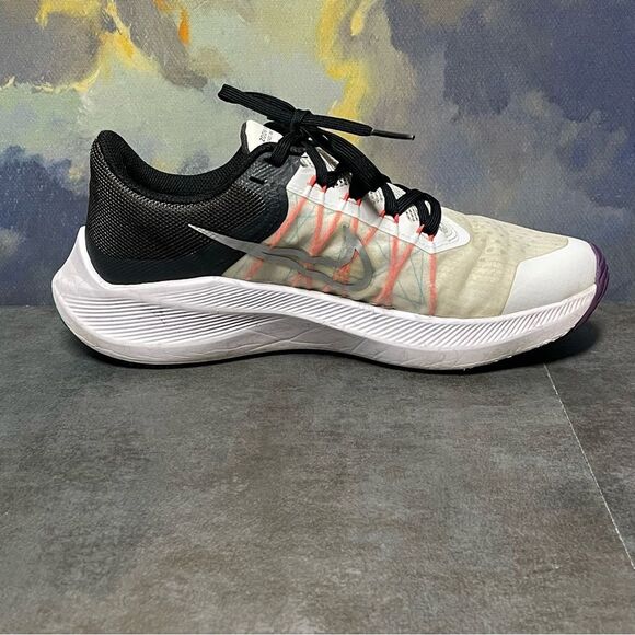 Nike Winflo 8 CW3421-103 White/Crimson/Purple Women's Running Shoes Size 7 - Picture 14 of 16